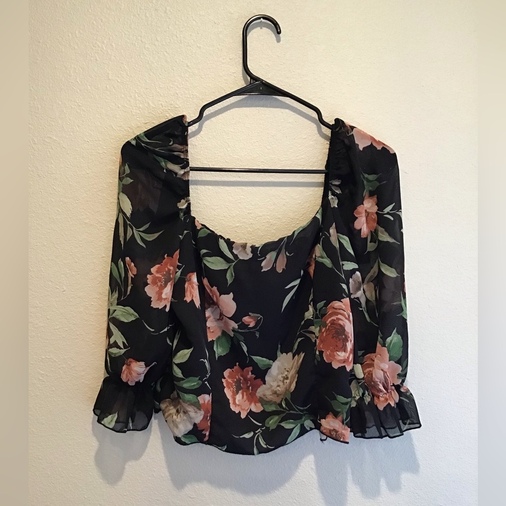 Sheer black Papaya blouse